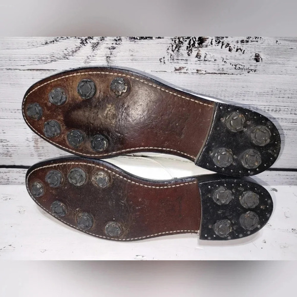 Dexter Golf Shoe in White Men's size 9.5A Vintage Outdoor Spikes Athletic - Picture 5 of 6